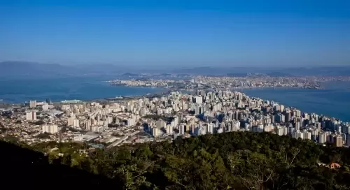 imagem do mirante do Morro da Cruz em Florianópolis